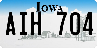 IA license plate AIH704