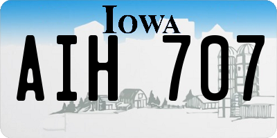 IA license plate AIH707