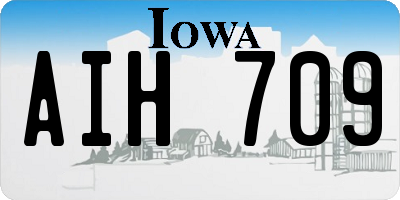 IA license plate AIH709