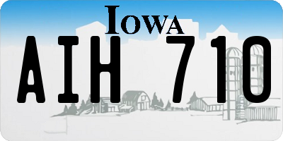 IA license plate AIH710