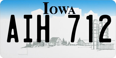 IA license plate AIH712