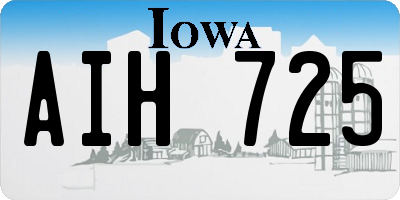 IA license plate AIH725