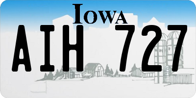 IA license plate AIH727