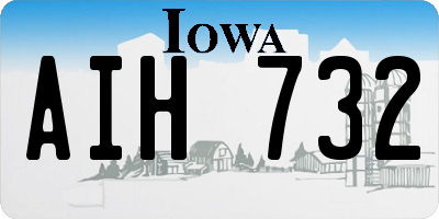 IA license plate AIH732