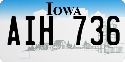 IA license plate AIH736