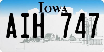IA license plate AIH747
