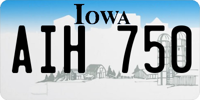 IA license plate AIH750