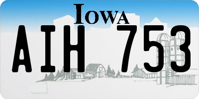 IA license plate AIH753
