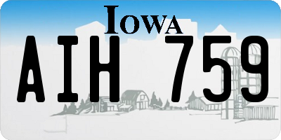 IA license plate AIH759