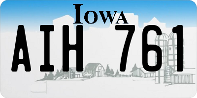 IA license plate AIH761