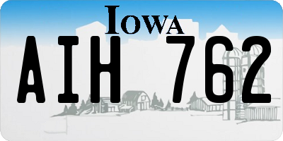 IA license plate AIH762