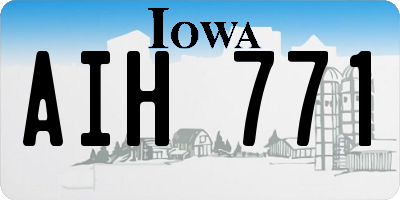 IA license plate AIH771