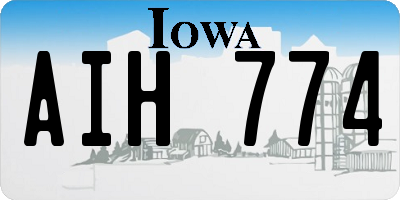 IA license plate AIH774