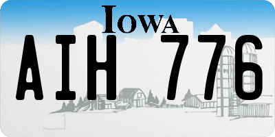 IA license plate AIH776