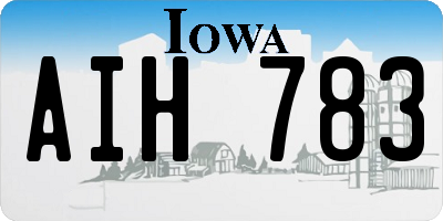 IA license plate AIH783
