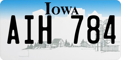 IA license plate AIH784