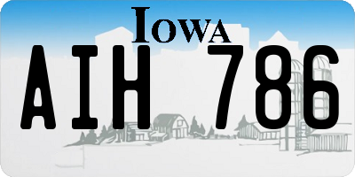 IA license plate AIH786