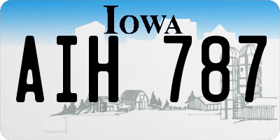 IA license plate AIH787
