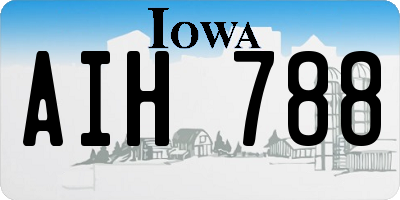 IA license plate AIH788