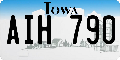 IA license plate AIH790