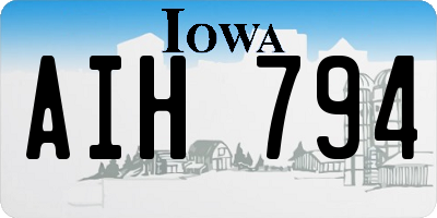 IA license plate AIH794