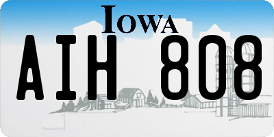IA license plate AIH808