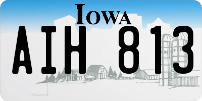 IA license plate AIH813