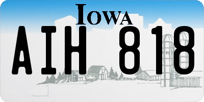 IA license plate AIH818