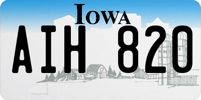 IA license plate AIH820