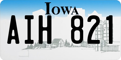 IA license plate AIH821