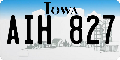 IA license plate AIH827