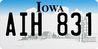 IA license plate AIH831