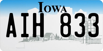 IA license plate AIH833