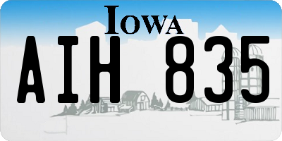 IA license plate AIH835