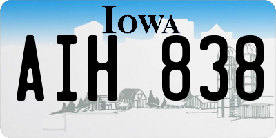 IA license plate AIH838