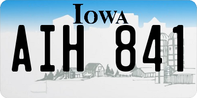 IA license plate AIH841