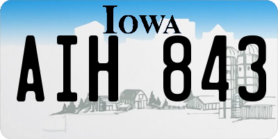 IA license plate AIH843