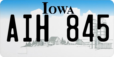 IA license plate AIH845