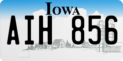 IA license plate AIH856