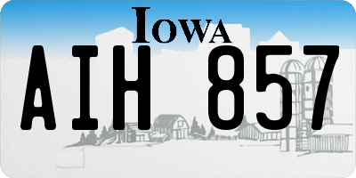 IA license plate AIH857