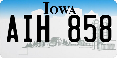 IA license plate AIH858