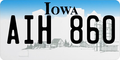 IA license plate AIH860