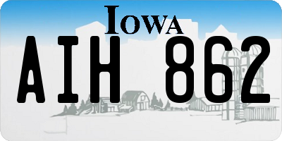 IA license plate AIH862