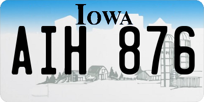 IA license plate AIH876
