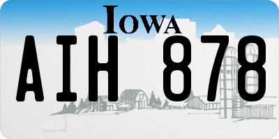 IA license plate AIH878