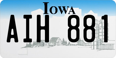 IA license plate AIH881