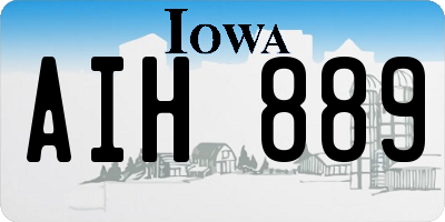 IA license plate AIH889