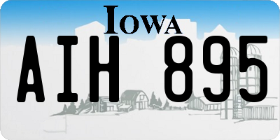 IA license plate AIH895