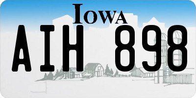 IA license plate AIH898