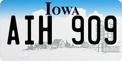 IA license plate AIH909
